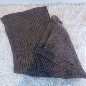 Barefoot Dreams Cozy Ribbed Scarf in Gray soft